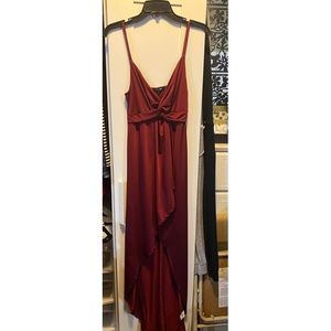 Fashion Nova Burgundy Red High Low Dress - (S)